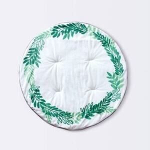 NEW Cloud Island Round Activity Play Mat Tummy Time Gender Neutral Green Wreath